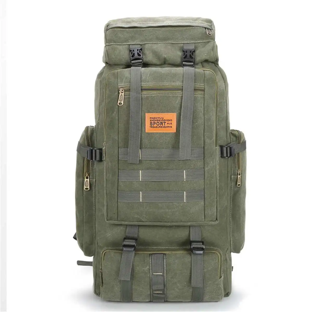 80 л, 3 цвета По желанию, Большая военная сумка, Холщовый рюкзак, Тактические сумки, Походный рюкзак, Походное снаряжение, рюкзак для пеших прогулок