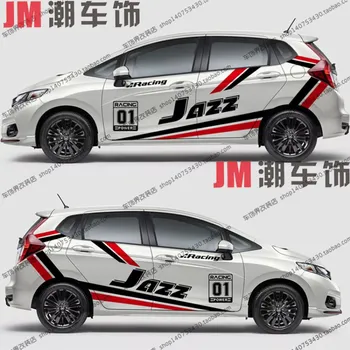 Автомобильные наклейки на заказ по бокам кузова, виниловые наклейки для спортивных автомобилей, модификация пленки ДЛЯ Honda JAZZ