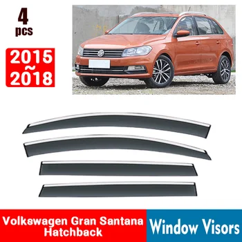 Для хэтчбека Volkswagen Gran Santana 2015-2018 Оконные козырьки Защита от дождя, окна, дождевик, Дефлектор, тент, щиток, вентиляционная защита