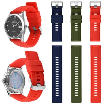 Резиновые ремешки для часов, Спортивный силиконовый ремешок для часов, Быстросъемный красочный сменный браслет на запястье, Универсальный браслет для наручных часов 18/20/22 мм