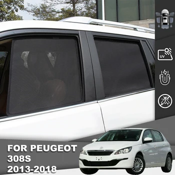 Для Peugeot 308 II Хэтчбек 2013-2021 Магнитный автомобильный солнцезащитный козырек Рамка переднего лобового стекла Шторка Солнцезащитный козырек заднего бокового окна