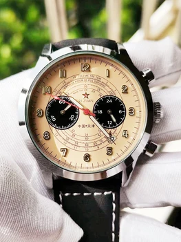 1963 Хронограф Пилот, Многофункциональный светящийся Календарь, Водонепроницаемые Военные часы для крутых парней, Персонализированные мужские часы в стиле Ретро